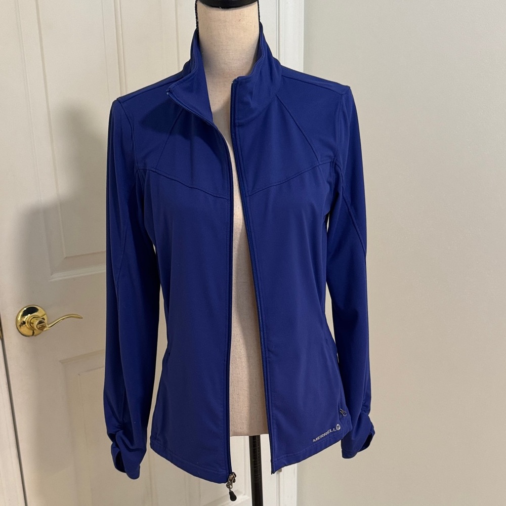 Merrell Opti-Wick Zip Up Hiking Jacket Blue Womens Medium Gorpcore EUC